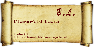 Blumenfeld Laura névjegykártya